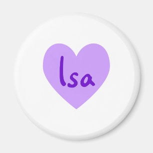 Imán Isa en morado