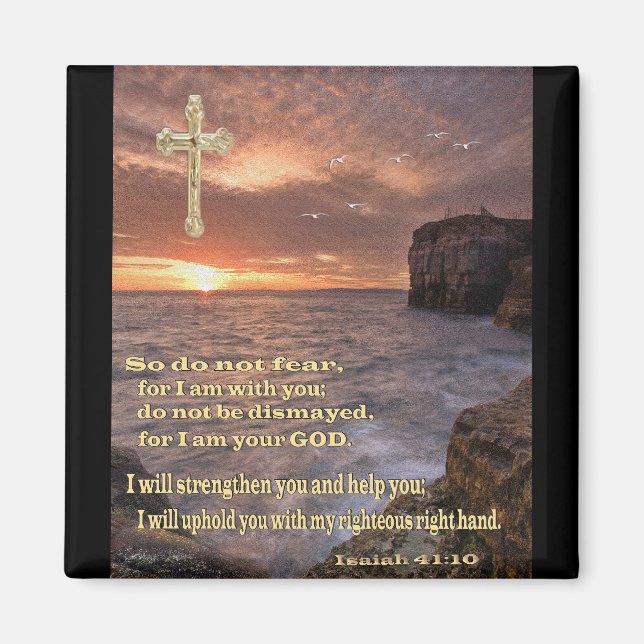 Imán Isaiah 41: 10 regalos cristianos (Frente)