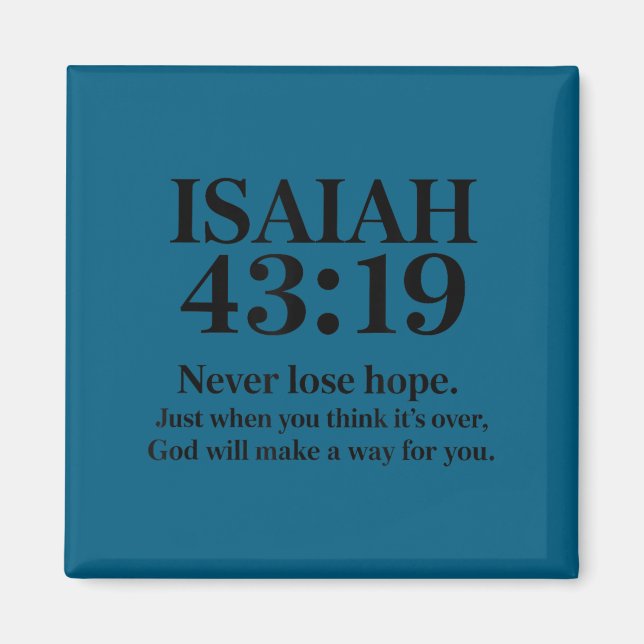 Imán Isaiah 43_19 Bible Verse Christian Saying  (Frente)