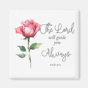 Imán Isaiah 58:11 Biblia de graduación de flores Verse