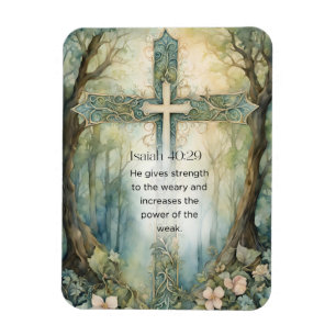 Imán Isaías 40:29 Versículo Bíblico Cruz Cristiana Ánim