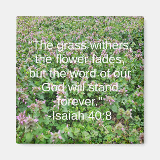 Imán Isaías 40:8 Flor bíblica