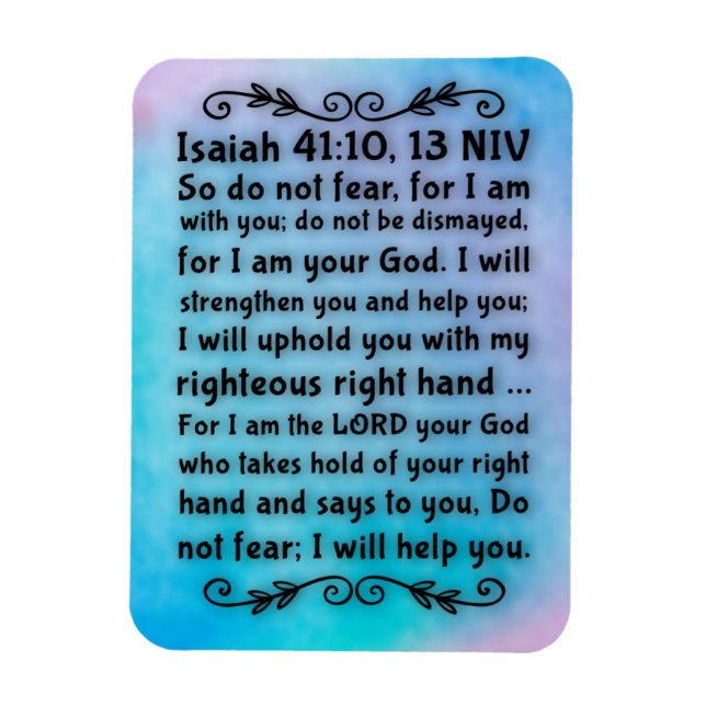 Imán Isaías 41:10; 13 Biblia Verse Magnet (Vertical)