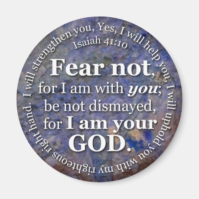 Imán Isaías 41:10 No temáis que yo esté contigo (Frente)