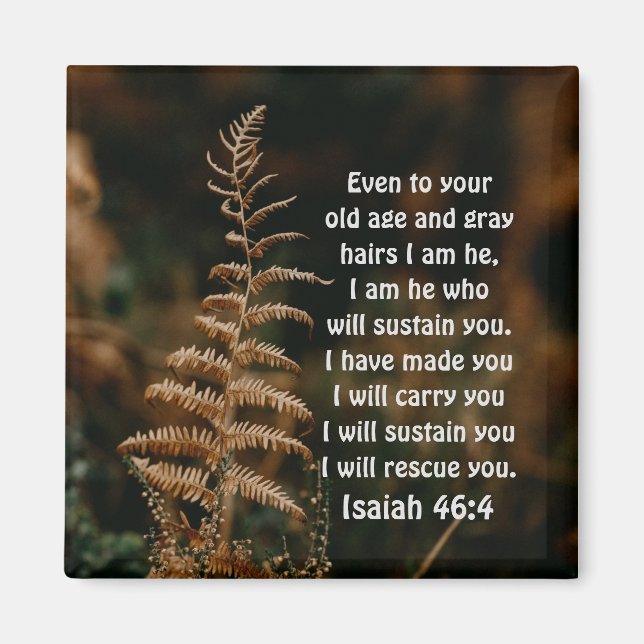 Imán Isaías 46:4 Yo soy el que te sustentará Magnet (Frente)