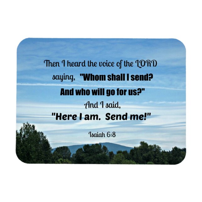 Imán Isaías 6:8 Entonces oí la voz de Jehovah (Horizontal)