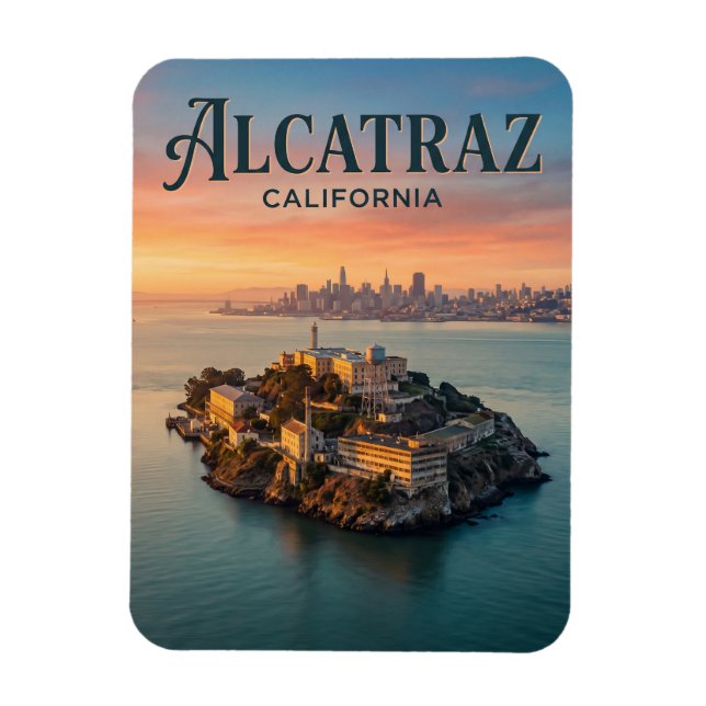 Imán Isla Alcatraz California (Vertical)