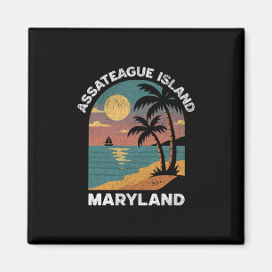Imán Isla Ateague Maryland Recuerdo de puesta de sol vi