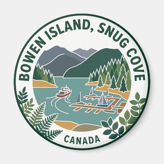 Imán Isla Bowen, Snug Cove Canadá (Frente)