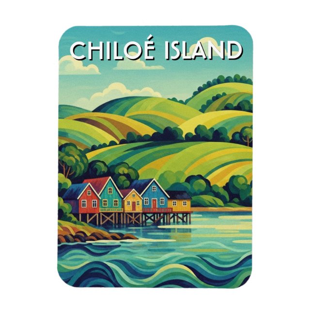 Imán Isla Chiloé Viajes a Chile (Vertical)