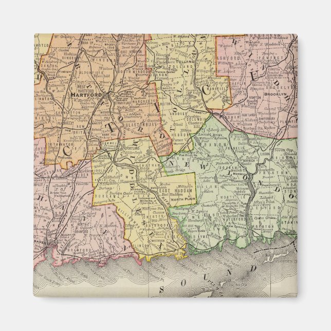 Imán Isla Connecticut y Rhode (Frente)