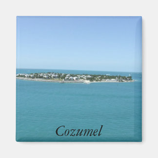 Imán Isla Cozumel Agua Azul Tropical