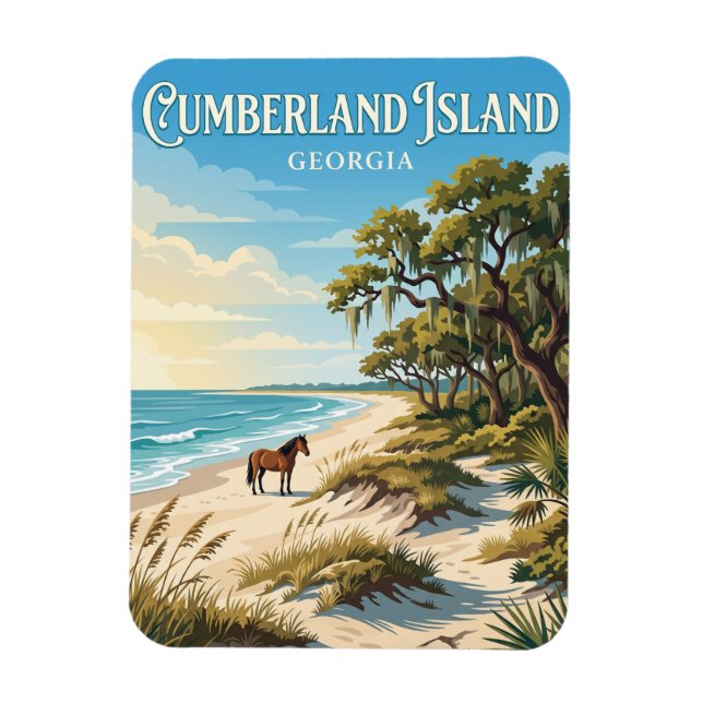 Imán Isla Cumberland Georgia (Vertical)