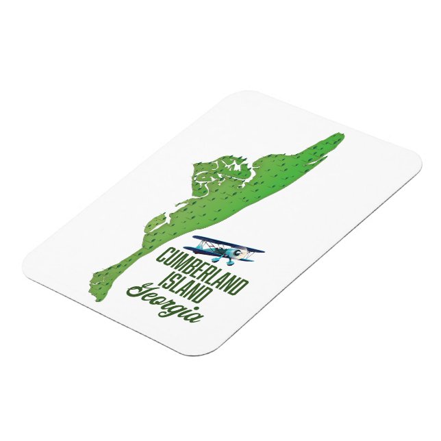 Imán Isla Cumberland Mapa de Georgia (Lado Izquierdo)