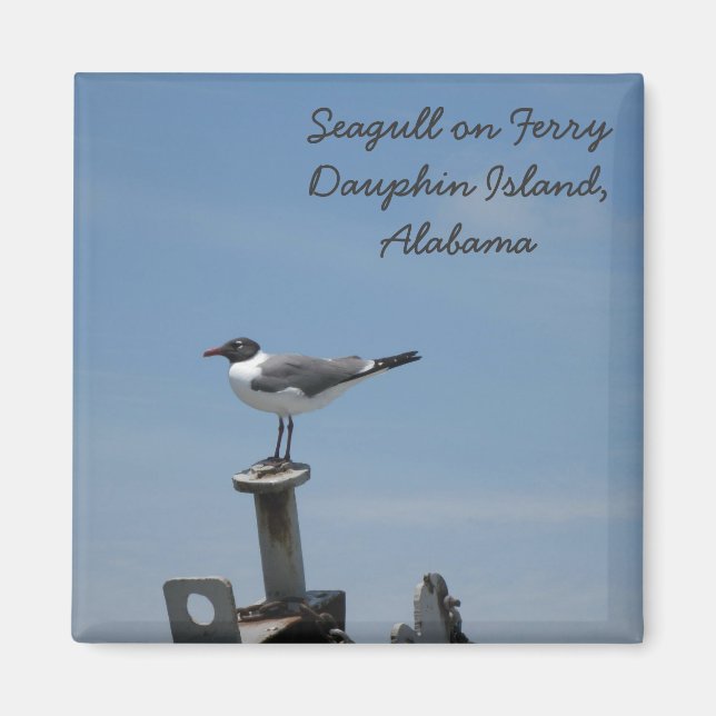 Imán Isla Dauphin, Alabama Magnet (Frente)