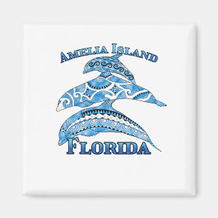 Imán Isla de Amelia Florida Vacaciones para delfines tr