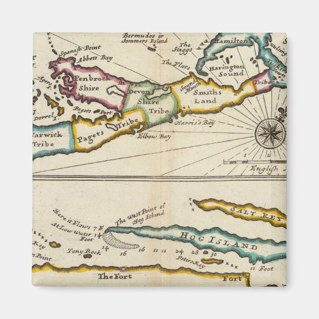 Imán Isla de Bermudas, parte de la isla de Providence (Frente)