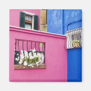 Imán Isla de Burano, Burano, Italia. Colorido Burano
