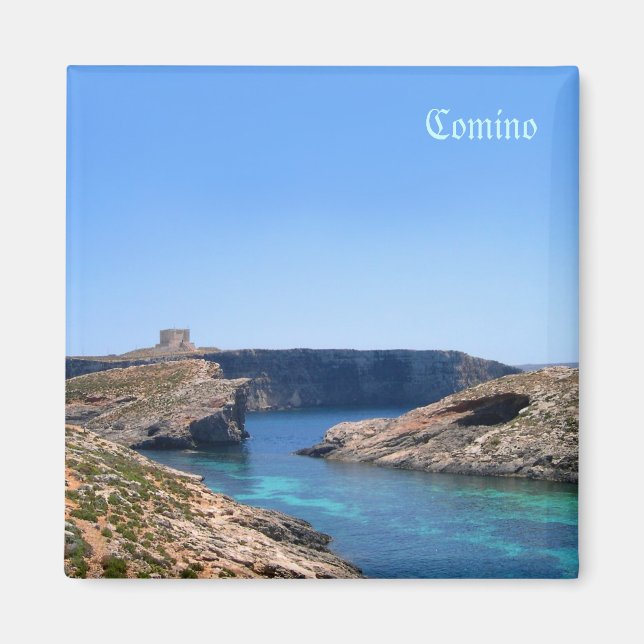 Imán isla de Comino y castillo medieval (Frente)