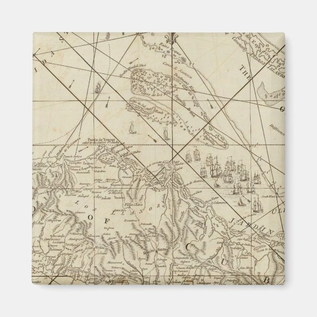 Imán Isla de Cuba con parte de los bancos bahama (Frente)