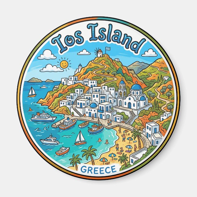 Imán Isla de Ios Grecia (Frente)