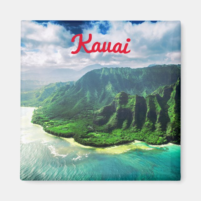 Imán Isla de Kauai Hawái tropical escénica (Frente)