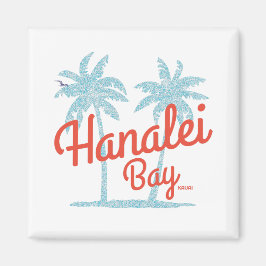 Imán Isla de la Bahía de Hanalei, Kauai, Souvenir Hawai