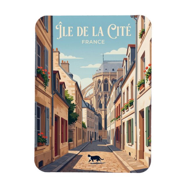 Imán Isla de la Cité Francia (Vertical)