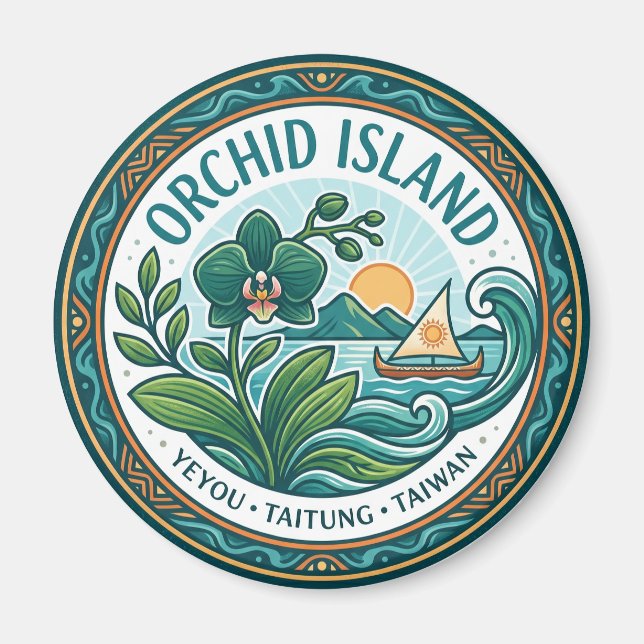 Imán Isla de la Orquídea, Yeyou, condado de Taitung, Ta (Frente)