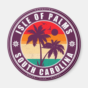 Imán Isla de las palmas de Carolina del Sur - Retro Vin