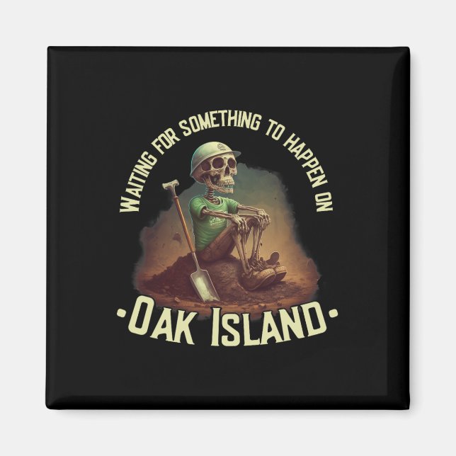 Imán Isla de los robles Tesoro Caza Skeleton Isla de lo (Frente)
