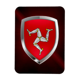 Imán Isla de Man Emblema metálico