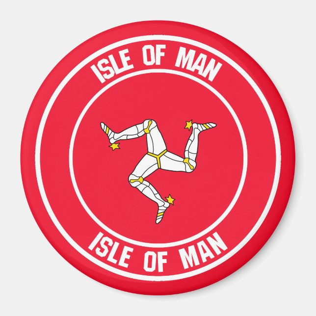 Imán Isla de Man Ronda Emblem (Frente)