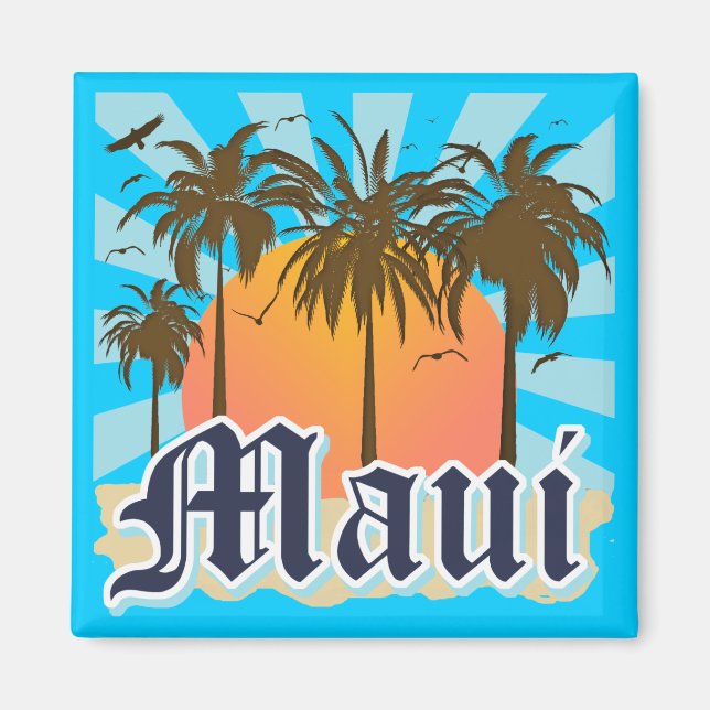 Imán Isla de Maui Hawaii Souvenir (Frente)