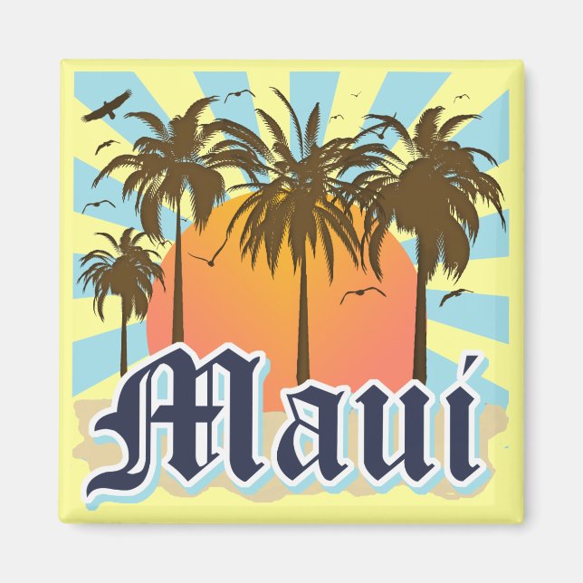Imán Isla de Maui Hawaii Souvenir (Frente)
