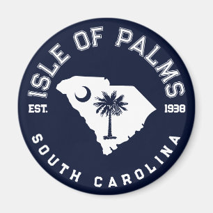 Imán Isla de Palmas Marina Mapa de Bandera de Carolina