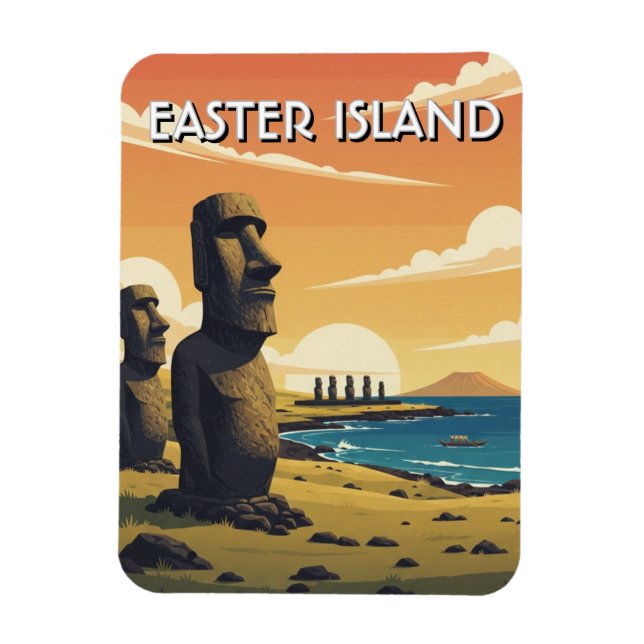 Imán Isla de Pascua Chile Moai Viajes (Vertical)