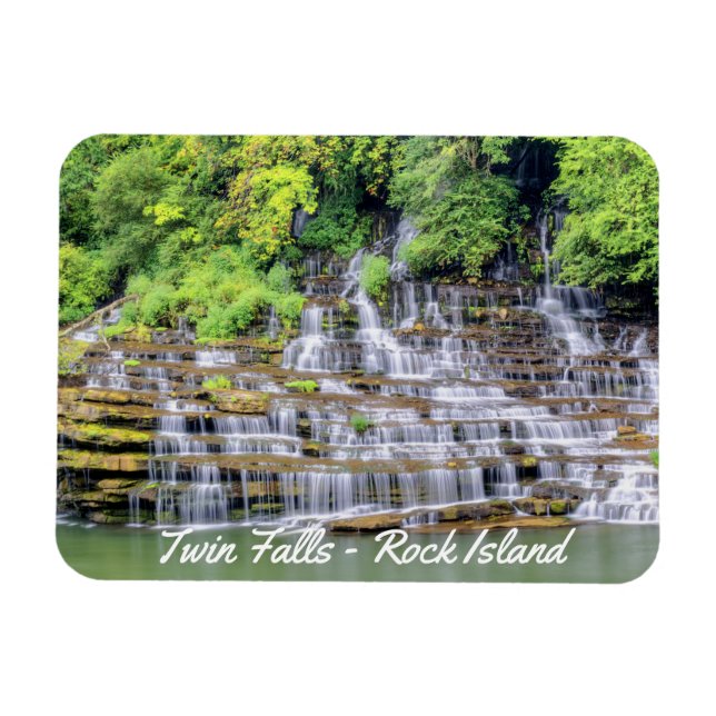 Imán Isla de Rock de Scenin Twin Falls (Horizontal)