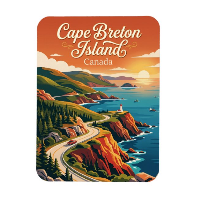 Imán Isla del Cabo Bretón Canadá (Vertical)