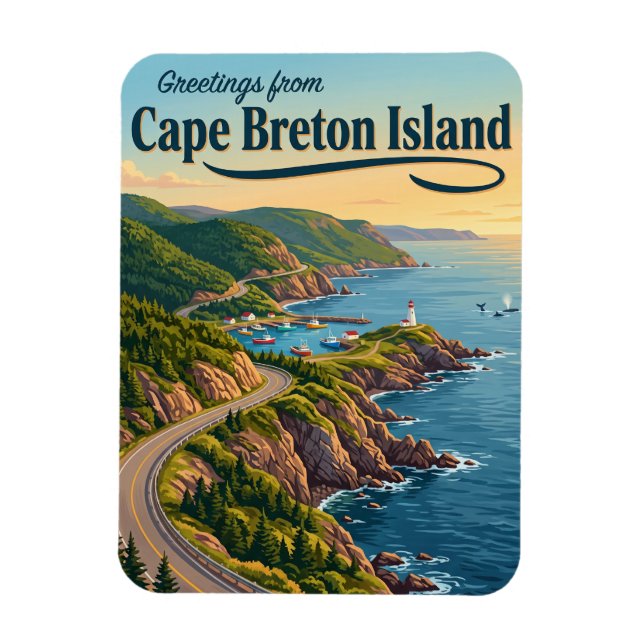 Imán Isla del Cabo Bretón Canadá (Vertical)