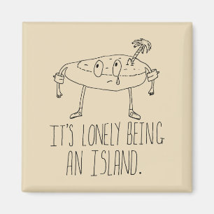 Imán Isla del dibujo animado