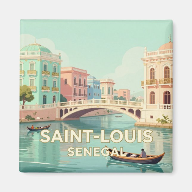 Imán 🌊 Isla del río Senegal de Saint-Louis (Frente)