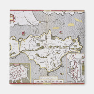 Imán Isla del Wight, grabada por Jodocus Hondius