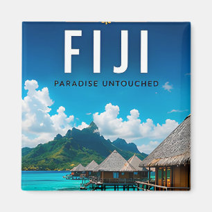 Imán 🏝️ Isla Fiji Paraíso Decoración de Viaje de Lujo