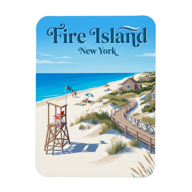 Imán Isla Fire Nueva York (Vertical)