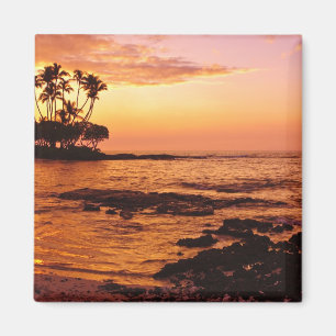 Imán Isla Grande, Hawái. Atardecer, Isla Grande Hawái.