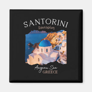 Imán Isla Griega Santorini Grecia Oia Village Blue Chu