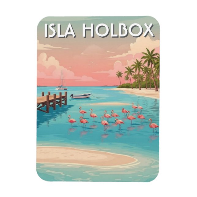 Imán Isla Holbox Viajes Playa México (Vertical)