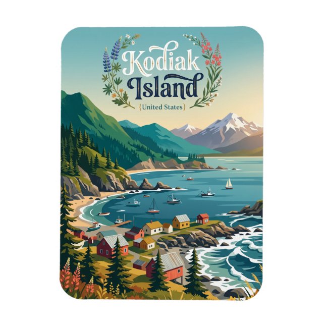 Imán Isla Kodiak Alaska (Vertical)