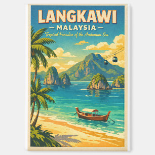 Imán Isla Langkawi, Malasia, en un vibrante estilo retr